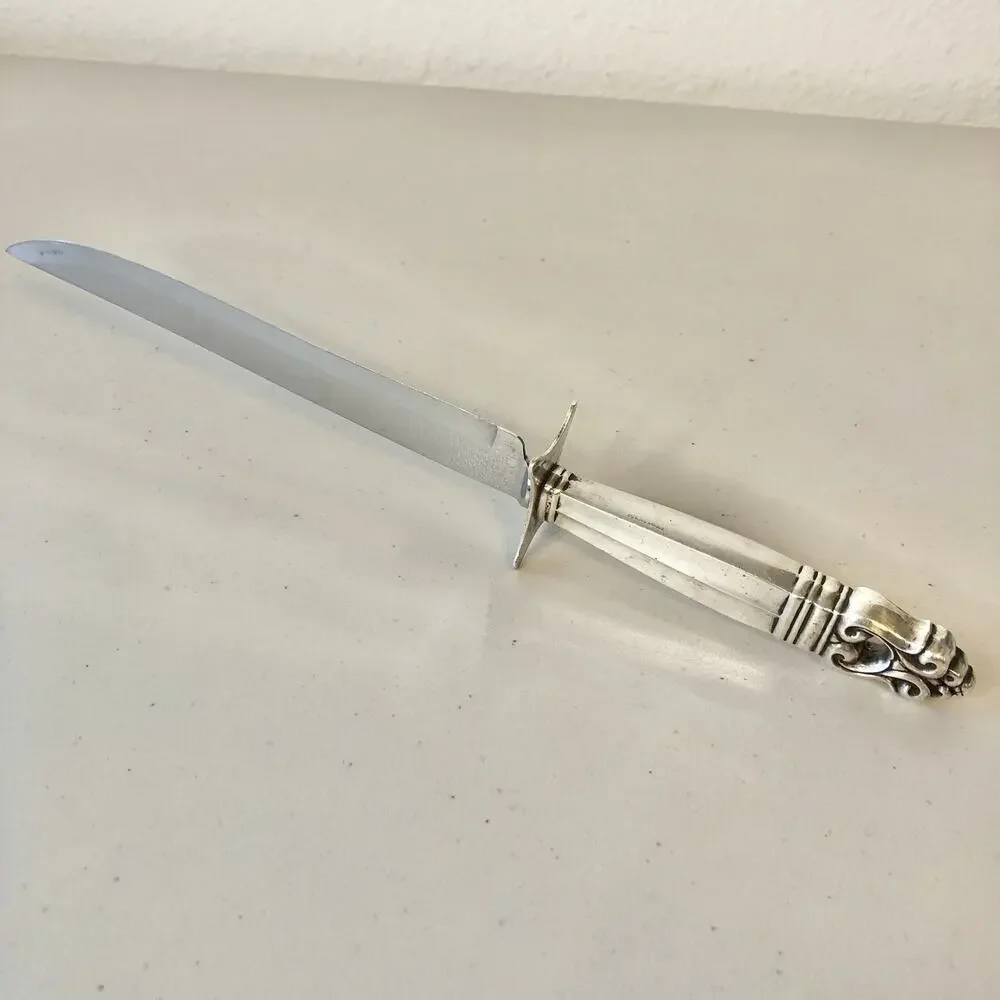 International Royal Danish Sterling Carving Knife Sharp Steak 13”